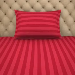Spaces Sky Rise Red Cotton 210 TC Bed Sheet Set image 3