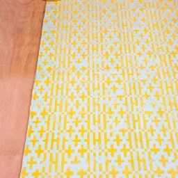 freedom tree Gyamati Pure Cotton Yellow Printed Rug - 3Ft X 5Ft image 3