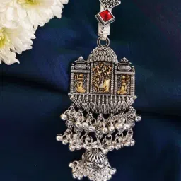 Abdesigns Silver Oxidized Royal Saree Juda image 2