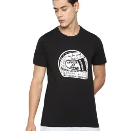 Forever 21 Black Regular Fit Printed T-Shirt-image-54