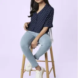 YU by Pantaloons Navy Printed Shirt image 4