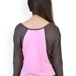 Belle Fille Grey & Light Pink Regular Fit Top image 2