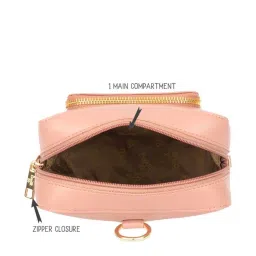 Baggit Pink Solid Small Convertible Backpack image 4