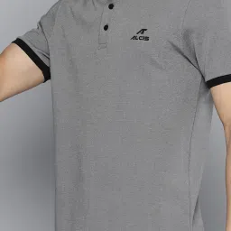 ALCIS Grey Slim Fit Sports Polo T-Shirt image 4