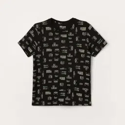 Fame Forever by Lifestyle Boys Black Cotton Printed T Shirt-picture-41