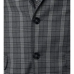 Peter England Grey Slim Fit Checks Blazer image 5