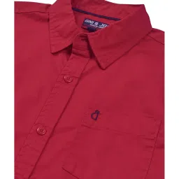 Gini & Jony Kids Red Solid Shirt image 4