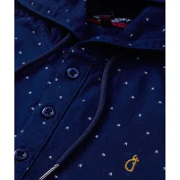 Gini & Jony Kids Royal Blue Printed Shirt image 4