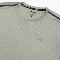ALCIS Light Olive Drytech Anti-Static Slim Fit Round Neck Running T-Shirt image 4