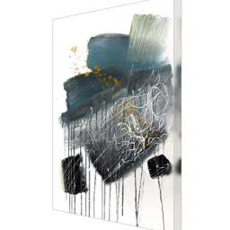 999store Grey & White Abstract Wall Canvas Painting For Living Room image 3