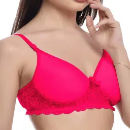 fims FIMS: Fashion is my Style Pink Lace Work Everyday Bras - Pack Of 2 image 4