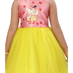Aarika Kids Pink & Yellow Printed Gown image 5