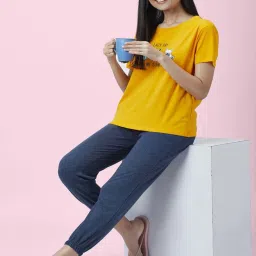 Dreamz by Pantaloons Yellow Cotton Printed T-Shirt image 4