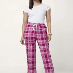 Dreamz by Pantaloons Maroon Chequered Pyjamas image 4