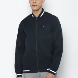 Allen Solly Navy Cotton Regular Fit Jacket image 1