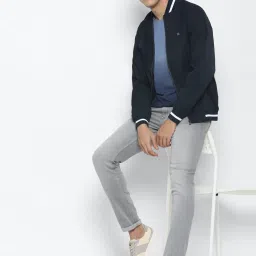 Allen Solly Navy Cotton Regular Fit Jacket image 5