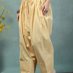 Moda Rapido Women Loose Fit Cotton Salwar image 4