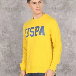 U.S. Polo Assn. Yellow Cotton Regular Fit Printed Sweatshirt image 3