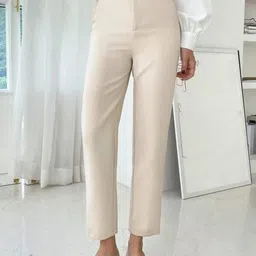 Chemistry Women Relaxed Loose Fit High-Rise Trousers-image-63