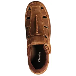 Bata Men's Brown Fisherman Sandals image 4
