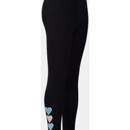 Jockey Kids Black Cotton Regular Fit Leggings image 3