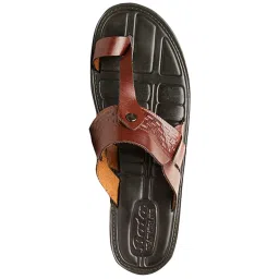 Bata Men's Maroon Toe Ring Sandals image 3