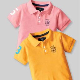 Codez Boys Pink & Yellow Solid Polo T-shirt-picture-18