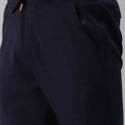 showoffff SHOWOFF Navy Cotton Straight Fit Trackpants image 4