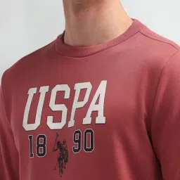 U.S. Polo Assn. Denim Co. Red Cotton Regular Fit Printed Sweatshirt image 5