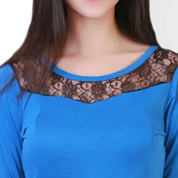 Belle Fille Blue Lace Top image 4