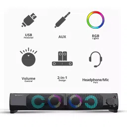 Zebronics Zeb-Wonderbar 10 Laptop/Desktop Speaker 10 W Black 2.0 Channel image 3