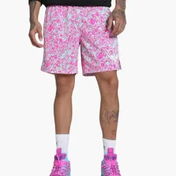 Puma Green Relaxed fit Melo Miami Basketball Shorts-image-98