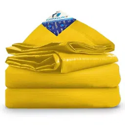 TUFFPAULIN 6x6 Ft 120 GSM Yellow Extra Strong Virgin Mulching Sheet Film Tirpal-picture-31