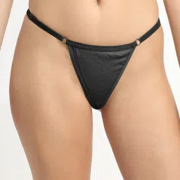 Friskers Black Thong Panty image 1