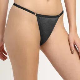 Friskers Black Thong Panty image 3
