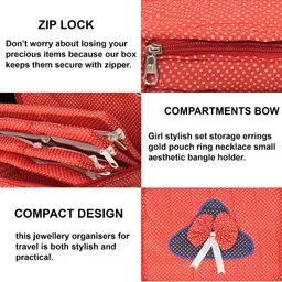 Aura Red Set of 1 Regular Jewellery Organiser Organisers image 3
