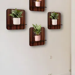 OLIVE TREE 4 Pieces Planter Stand Wall Shelves-image-72