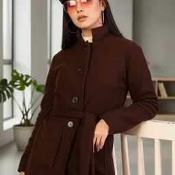 Rigo Stand Collar Single-Breasted Overcoat image 2