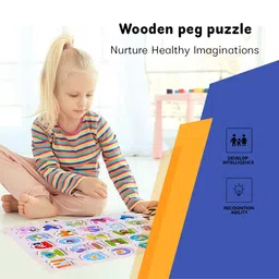 Baybee Wooden Educational Alphabet Puzzles for Kids - Multicolour - 27 Pieces image 2