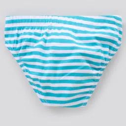 Honeyhap Premium Cotton Elastane Briefs With   Anti-Microbial  Finish Multi Print Pack of 5 - Blue Yellow image 5