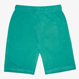 Kiddopanti Kids Turquoise Printed Shorts image 2