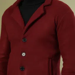 Rigo Maroon Cotton Regular fit Coat image 5