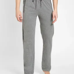 Jockey 9510 Grey Melange Super Combed Cotton Rich Trackpants with Side & Back Pockets image 1