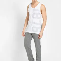 Jockey 9510 Grey Melange Super Combed Cotton Rich Trackpants with Side & Back Pockets image 5