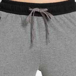 Jockey 9510 Grey Melange Super Combed Cotton Rich Trackpants with Side & Back Pockets image 4