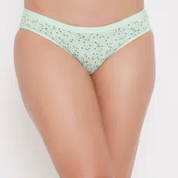 Clovia Green Printed Bikini Panty-image-47