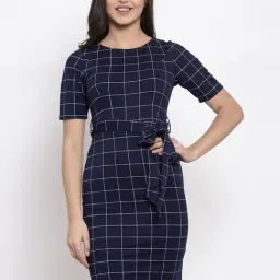 Global Republic Navy Checks Dress-picture-21