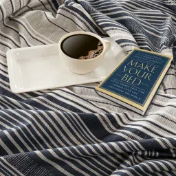 Swayam Blue Cotton 180 TC Double Size Bedsheet With Pillow Covers image 4