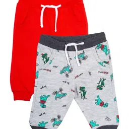 Mee Mee Kids Multicolor Cotton Printed Joggers - Pack of 2-image-93