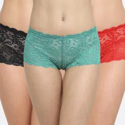Friskers Multicolor Self Design Panty Set - Pack of 3 image 1